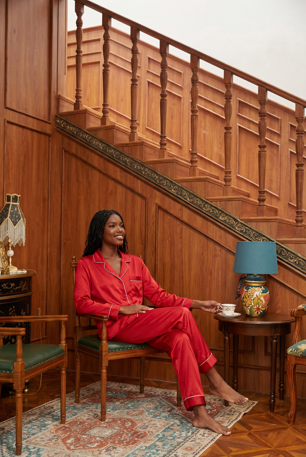 Luxury Mulberry Silk Pajama Set Women