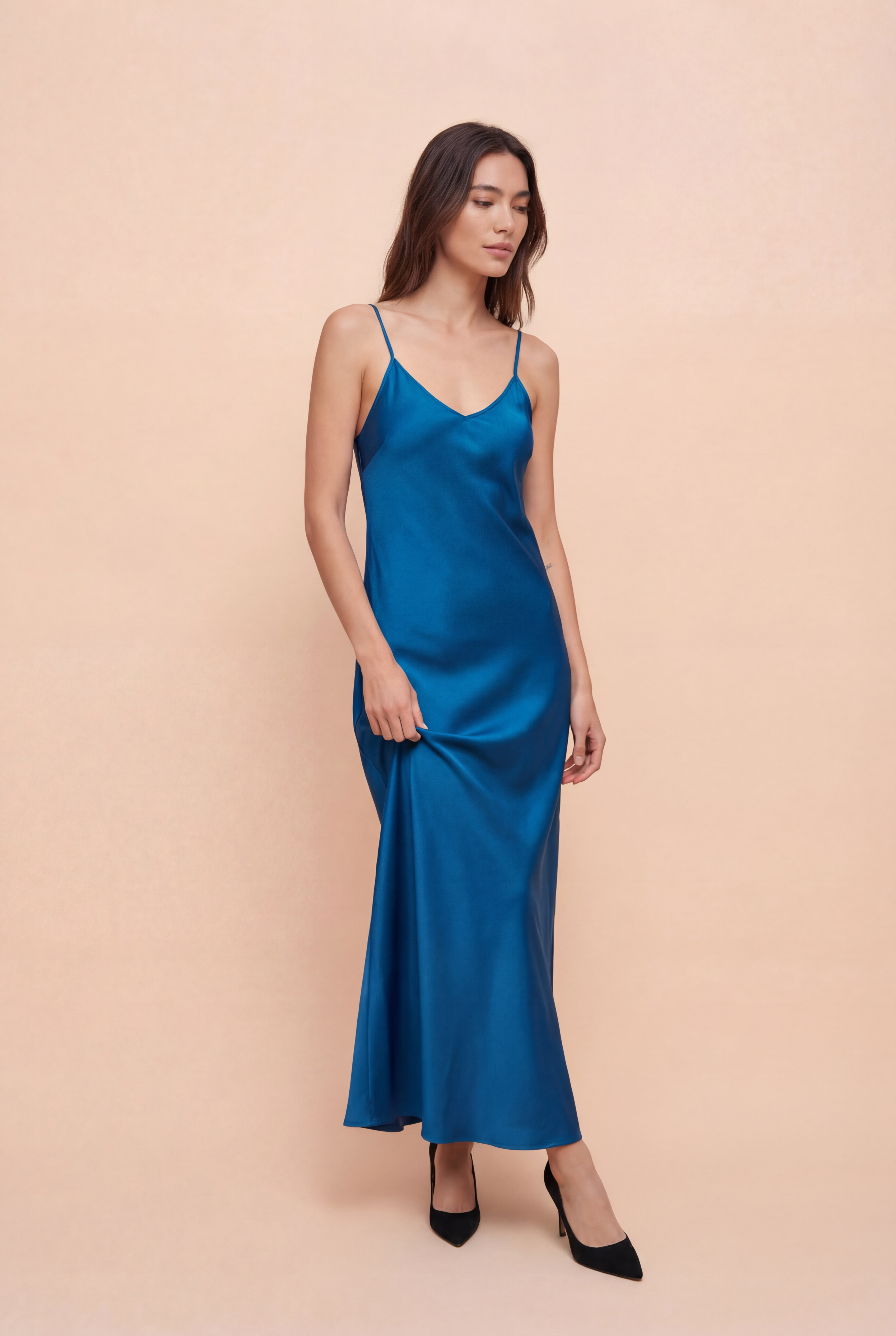 Teal Blue Evening Dress