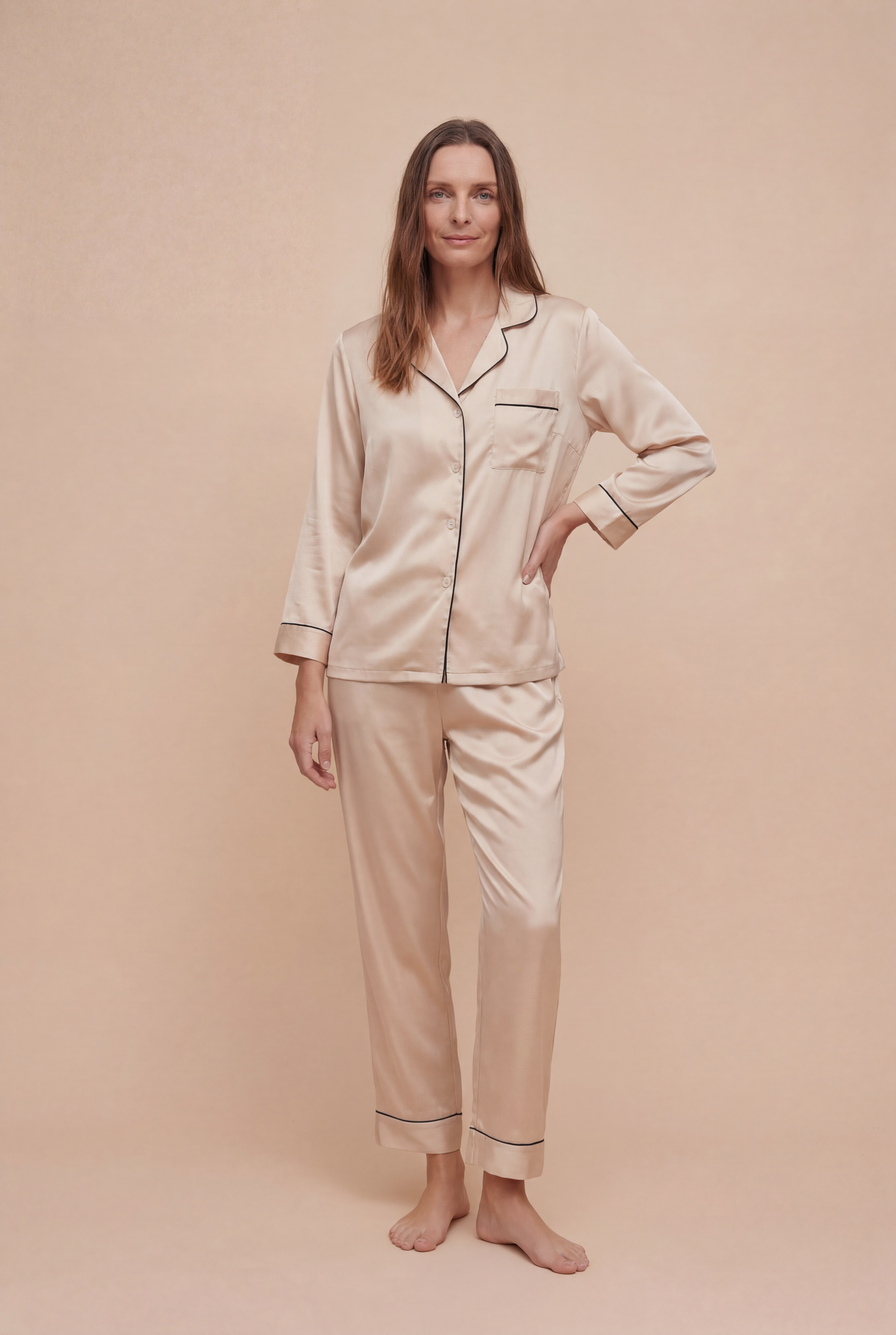 Luxury Mulberry Silk Pajama Set Women