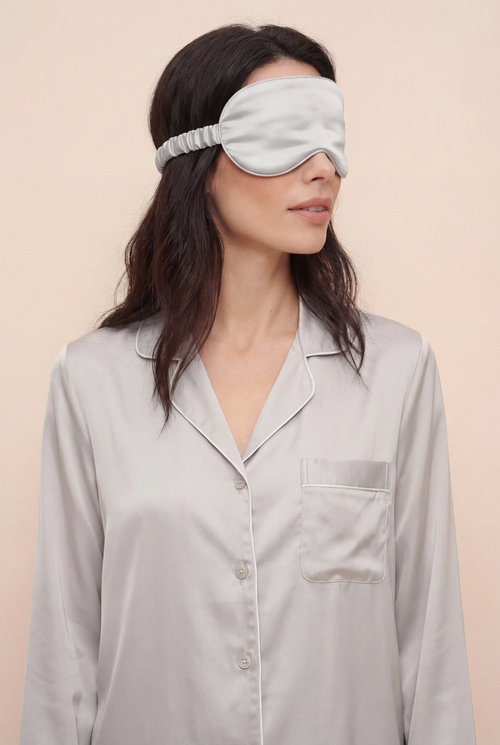 Charcoal Gray  Silk Sleep Mask