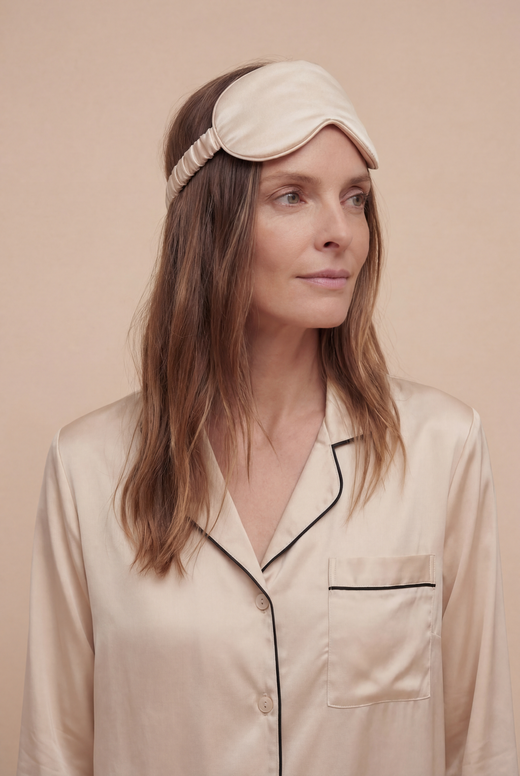 Light apricot Silk Sleep Mask