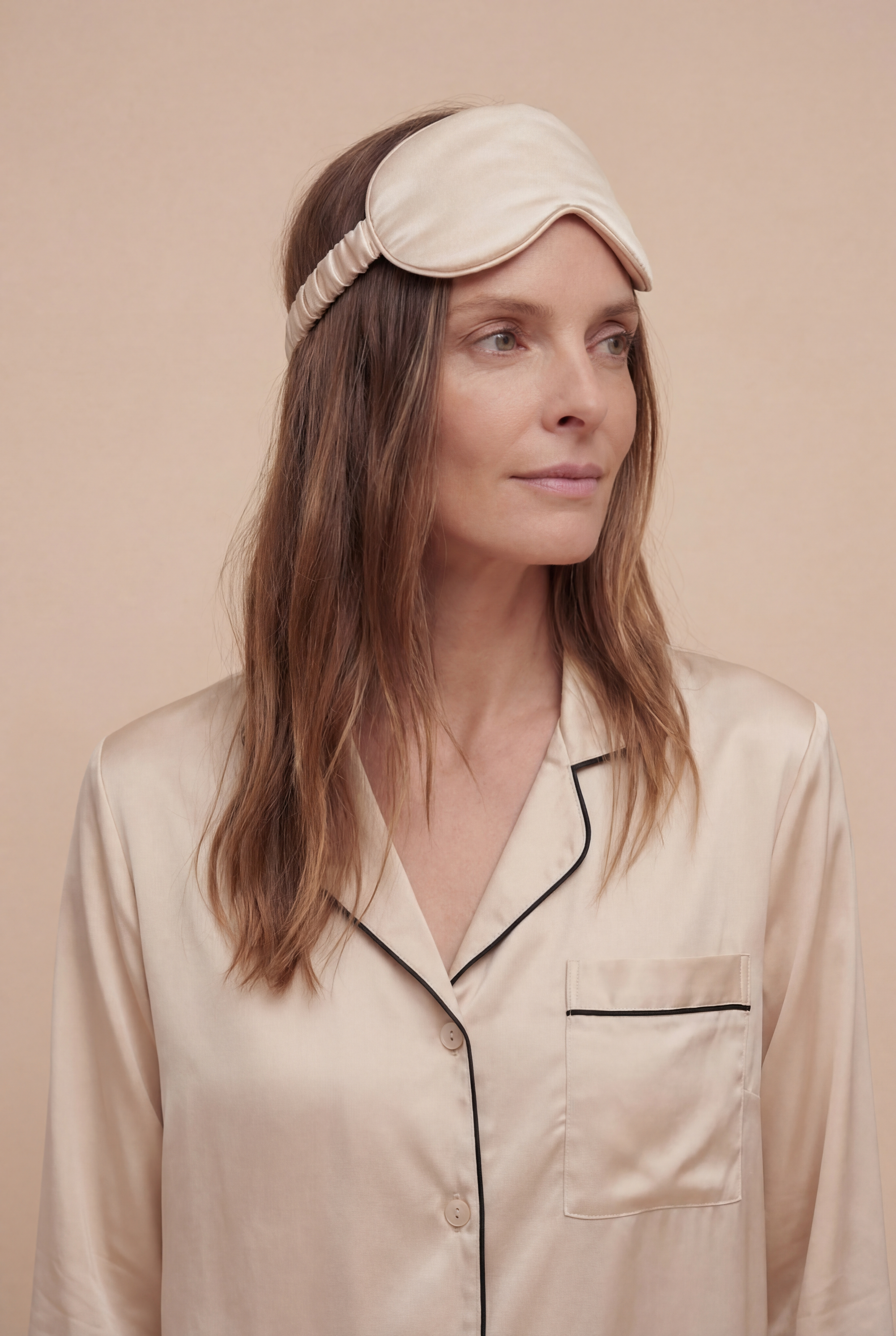 Light apricot Silk Sleep Mask