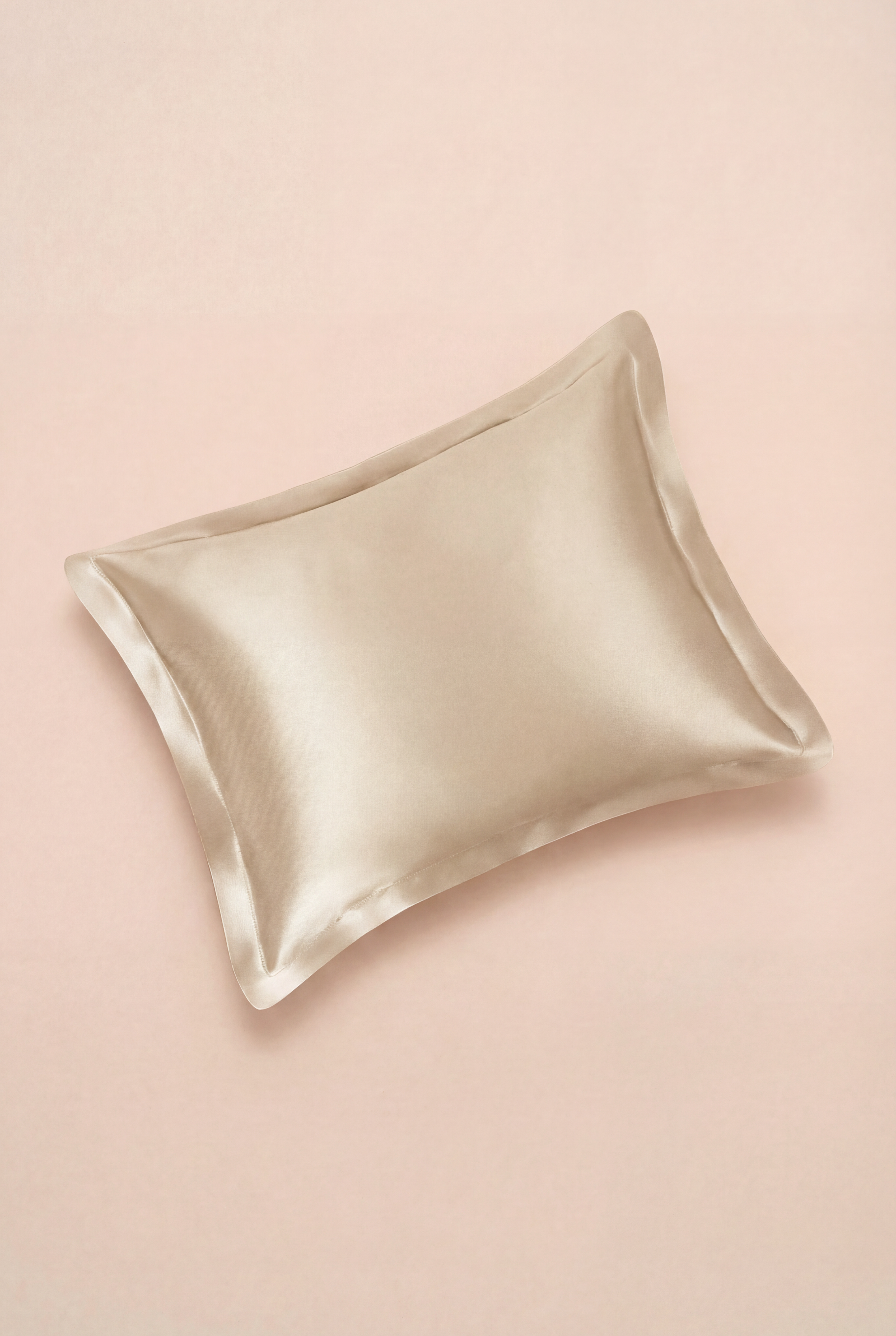 Champagne Slik Throw Pillow (With Insert)