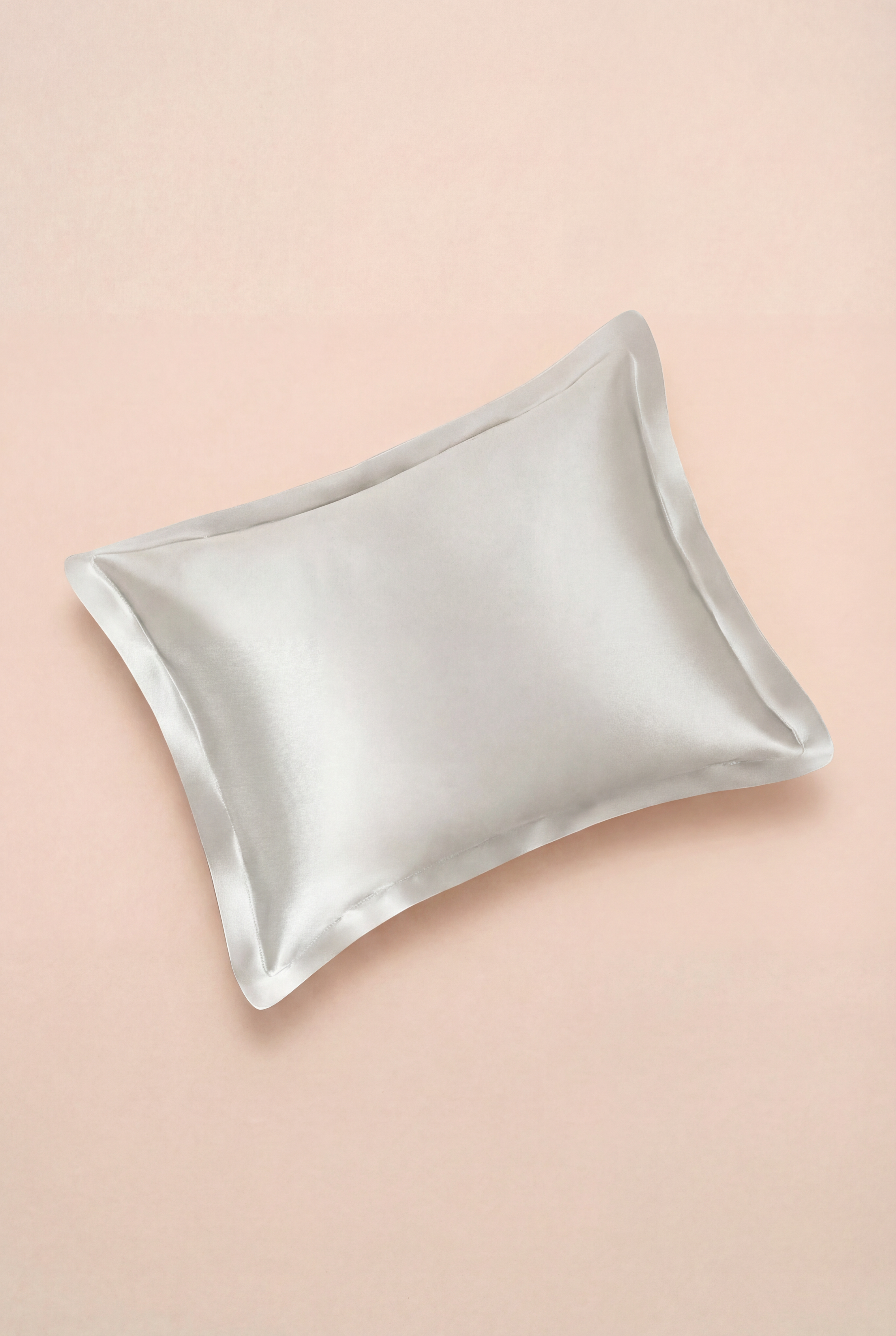 Sliver Gray Slik Throw Pillow (With Insert)